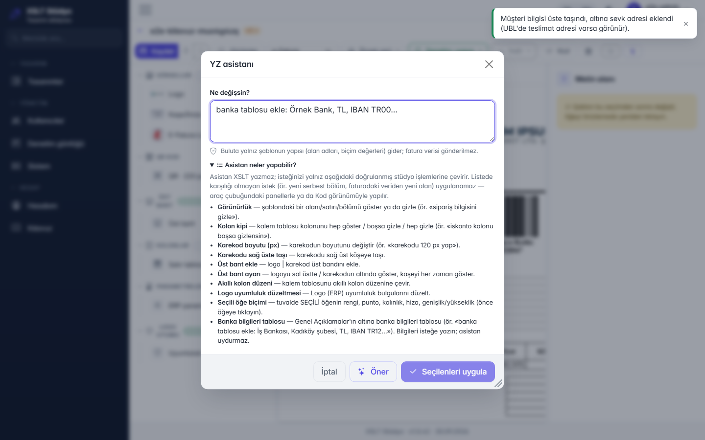 AI assistant and capability list