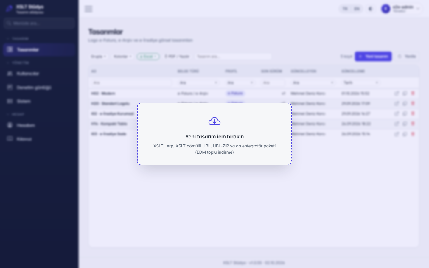 Drop layer while a file is dragged over the Designs list