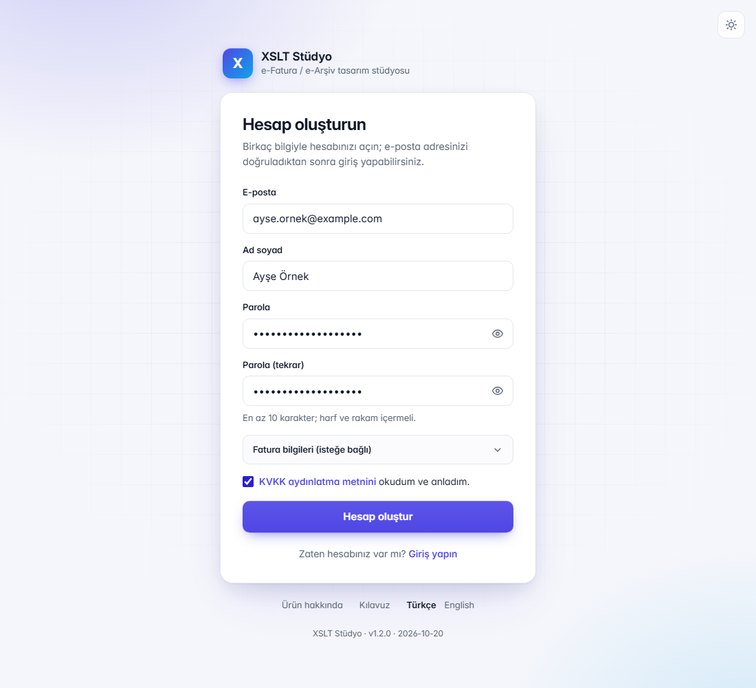 Sign-up form