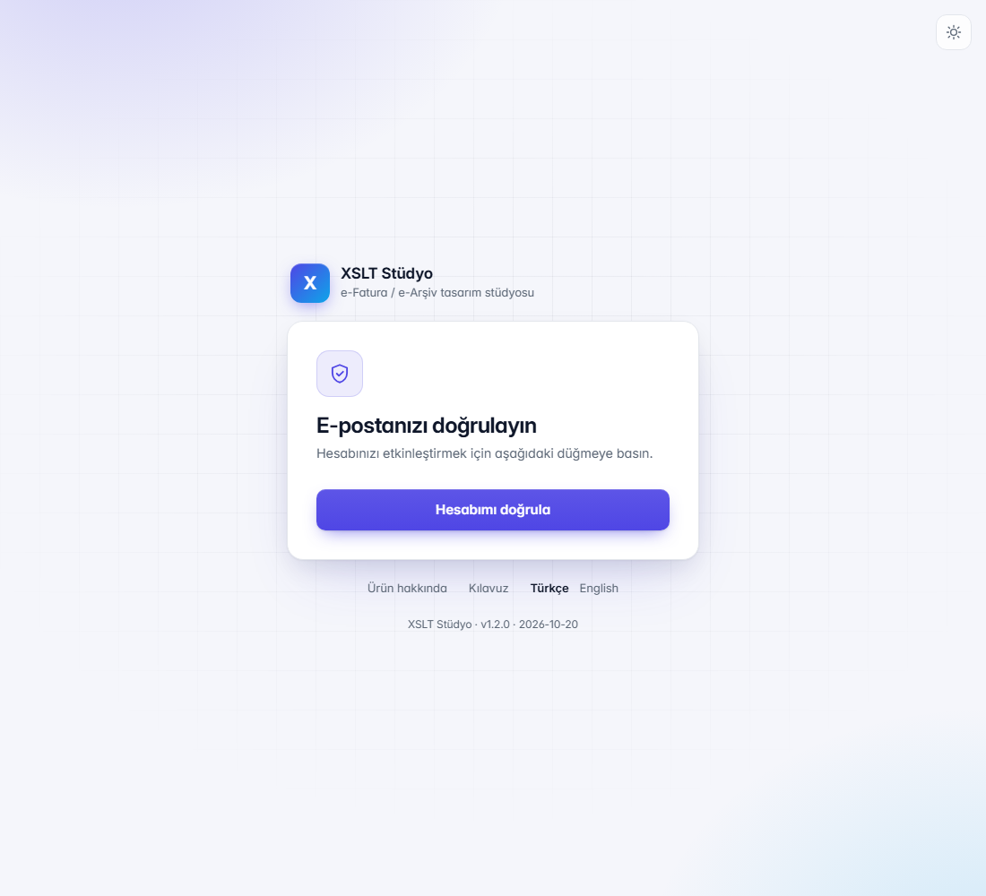 Verify email button