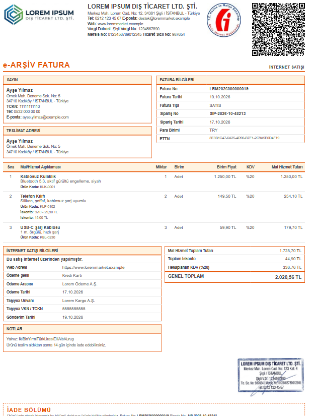 F19 · E-commerce with Return Form